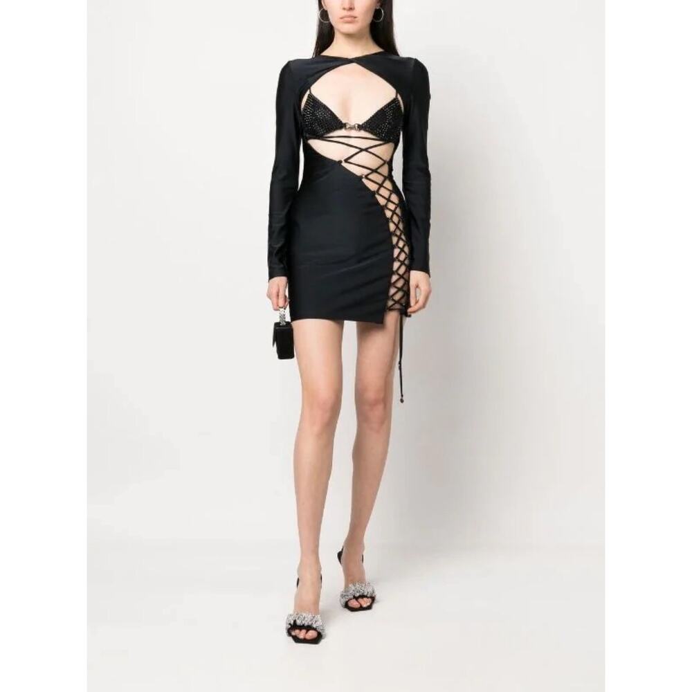 New Dundas Coco Bijoux Dress in Black Women's Size US 4/ IT 40